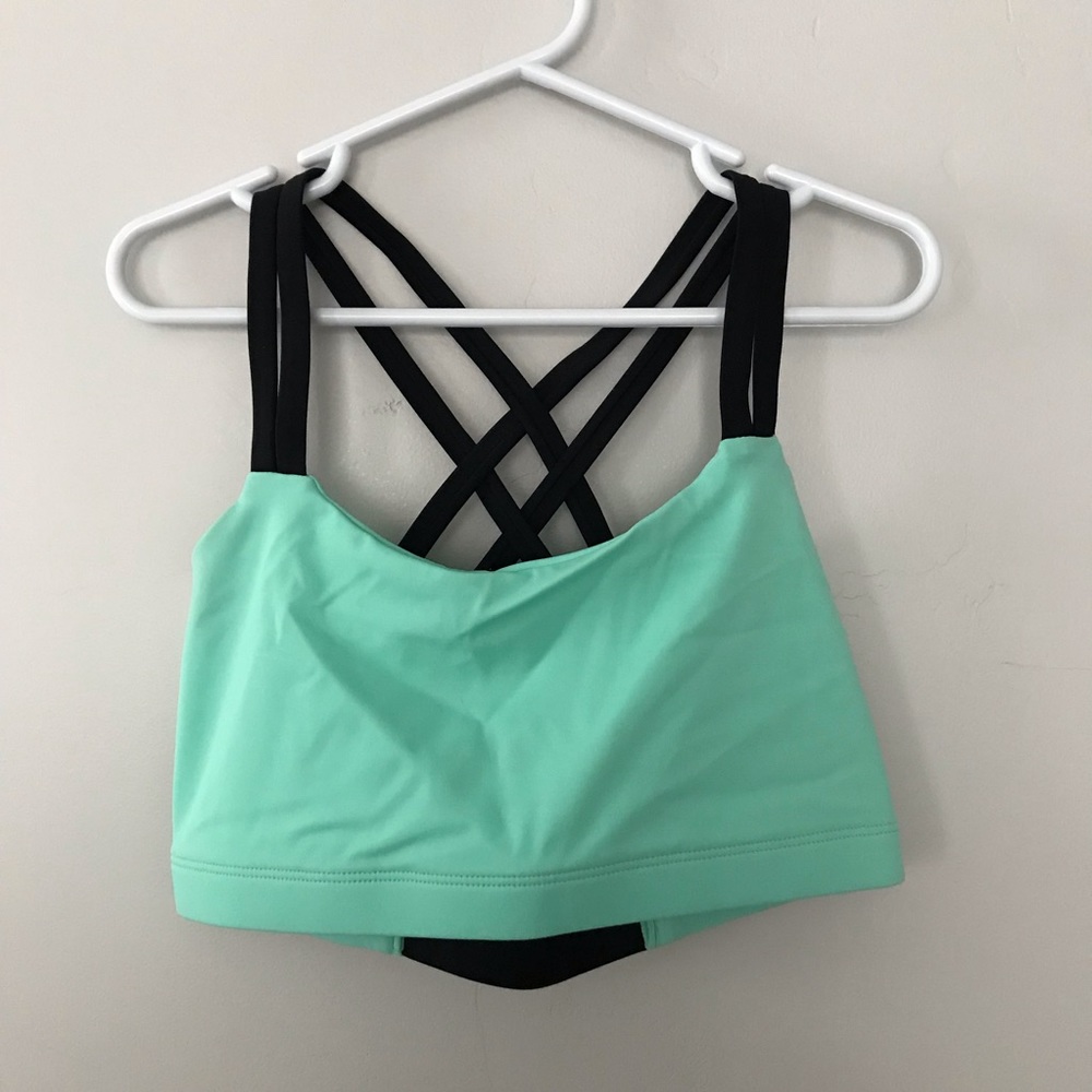 Teal sports bra